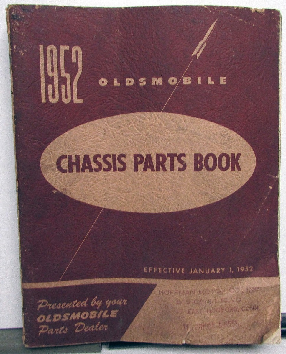 1952 Oldsmobile Dealer Chassis Parts Book Catalog Super 88 98