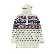 Ralph Lauren Lambswool Hooded Knit Sweater Dress Girl's Large Preppy Cottagecore