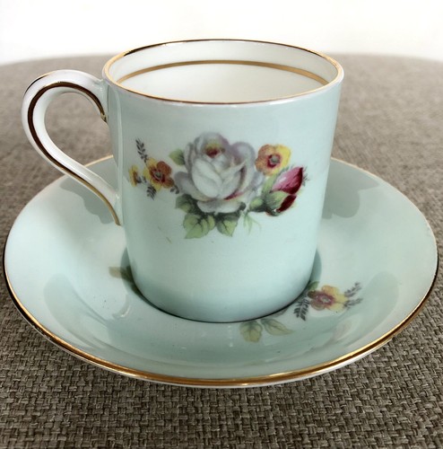 Paragon Bone China Cabbage Rose England Demitasse Cup & Saucer Mint Condition - Picture 5 of 10