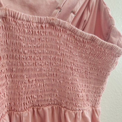 Free People Jumpsuit Womens XS Pink Balloon Smocked Jogger Kingston Cut Out Boho - Picture 16 of 17