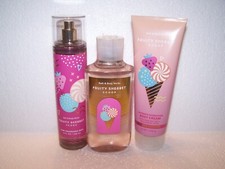 Bath Body Works Fruity Sherbet Scoop 3 Piece Set - Shower Gel, Cream, Mist