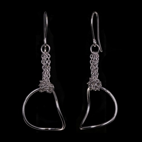 Pendientes colgantes de cadena de plata esterlina de 1,75" 2,5 gramos - Imagen 3 de 5