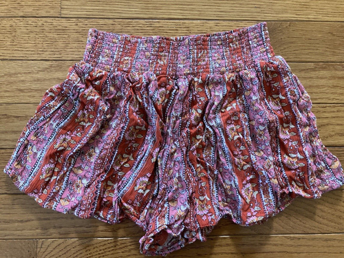 Paperbag-Shorts Damen Forever 21 orange & rosa Größe S