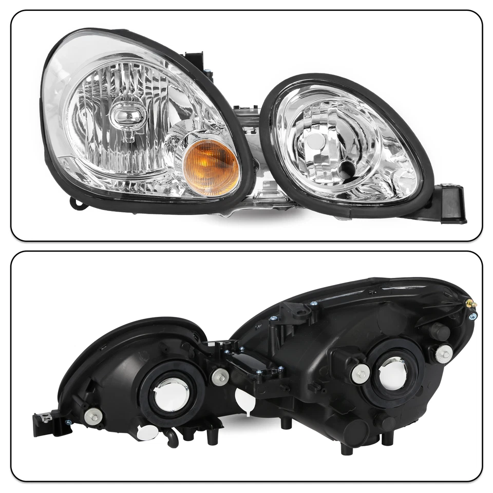 Pares de faros halógenos cromados para proyector Lexus GS300 GS400 GS430 1998-2005 Foto 4 de 4