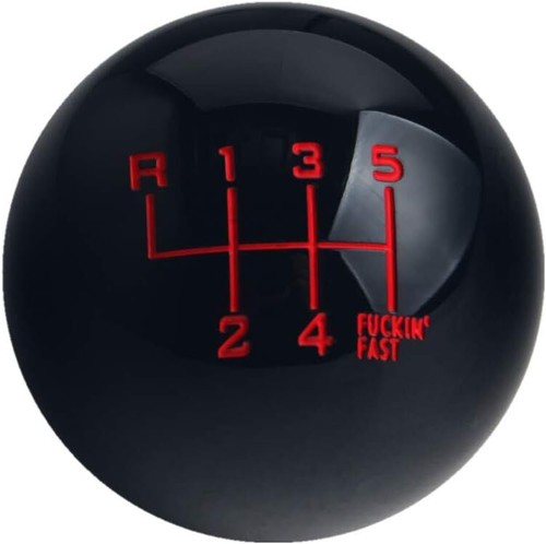 White/Black Fast Shift Knob - 6-Speed Short Throw Selector, Universal Kit