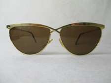 Vintage Original 80s Women's Gold Color Sunglasses