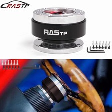 Black Car Steering Wheel Quick Release Hub Adapter Snap Off Boss Kit Universal