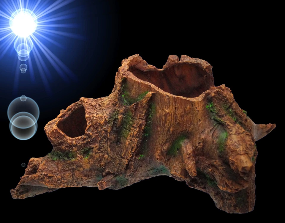 Aquarium Deko 🍀 BAUMSTUMPF HÖHLE XL 🍀 Pflanzen Zubehör Terrarium Wurzel (VO) - Bild 4 von 4