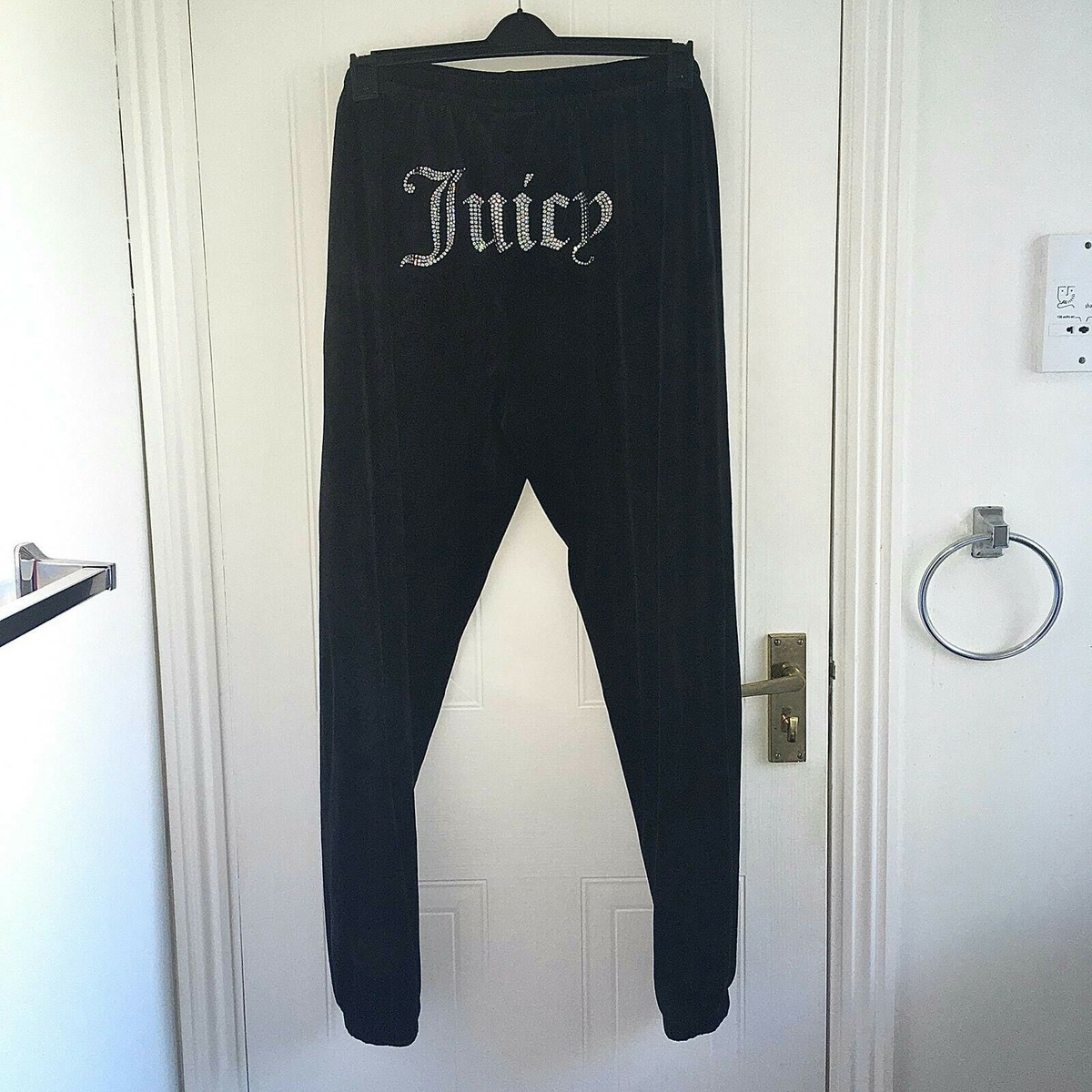 Juicy Couture Kylie Jenner Diamante Velour Joggers Fits Size