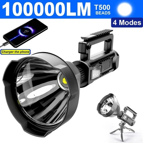 Handscheinwerfer 4 Core Led Xhp 90 Scheinwerfer Beam Strahl mit USB Aufladbar