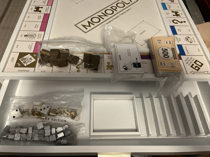 Monopoly Luxe Edition White Gold Adult Collectible Board Game
