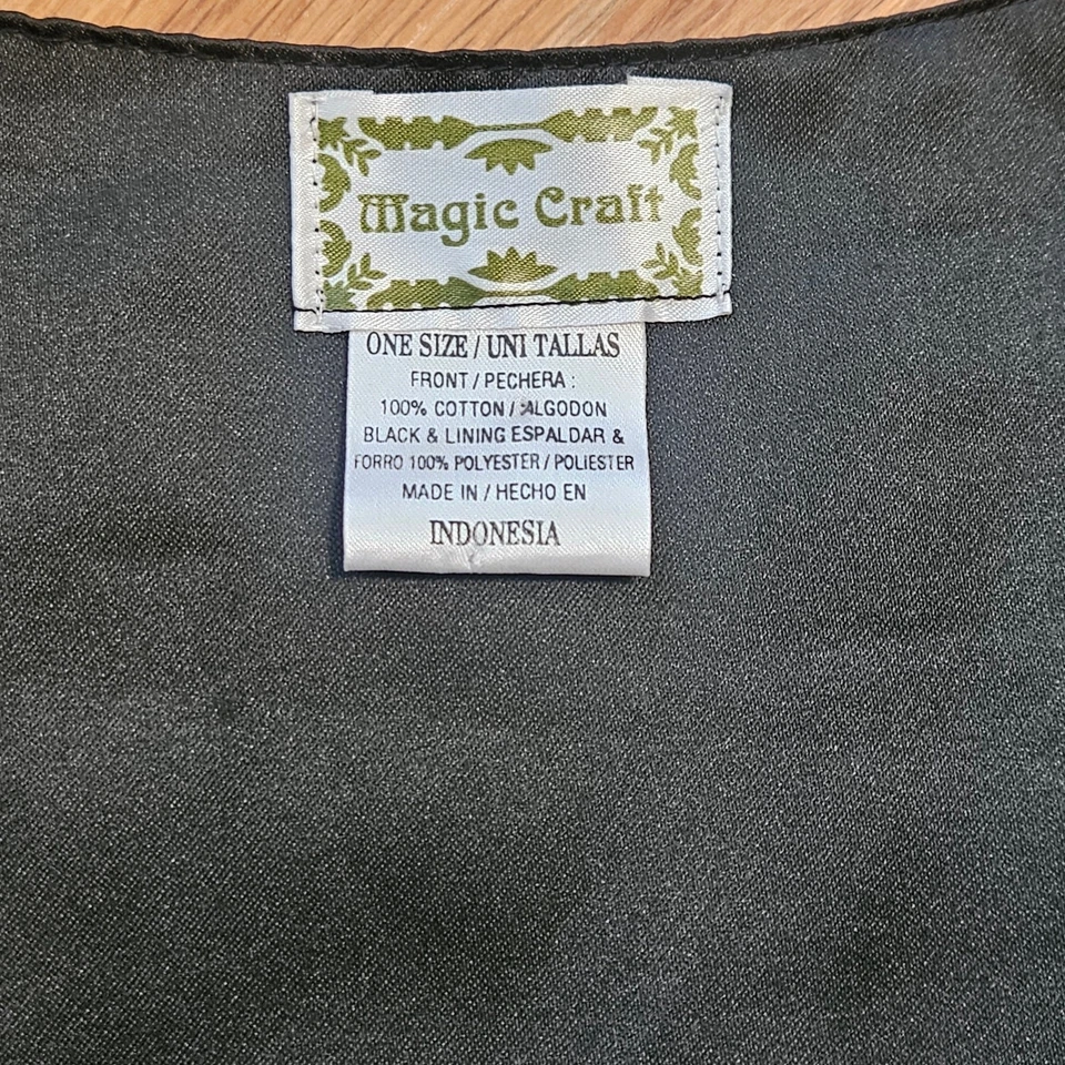 Chaleco geométrico vintage Magic Craft con cuentas talla única boho declaración Foto 2 de 4