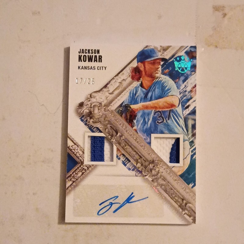 Panini 2022 Diamond Kings Jackson Kowar Dk Material Signatures Holo Blue /25