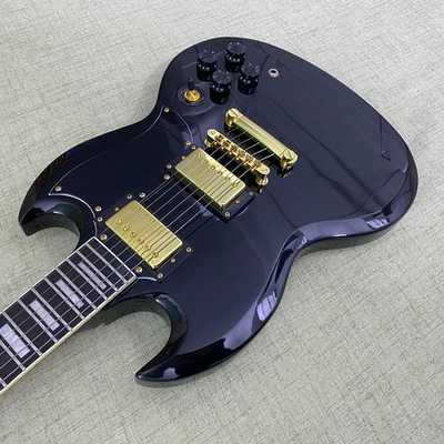 #ad In stock SG Black Electric Guitar chrome hardware gold hardware mahogany body $154.70