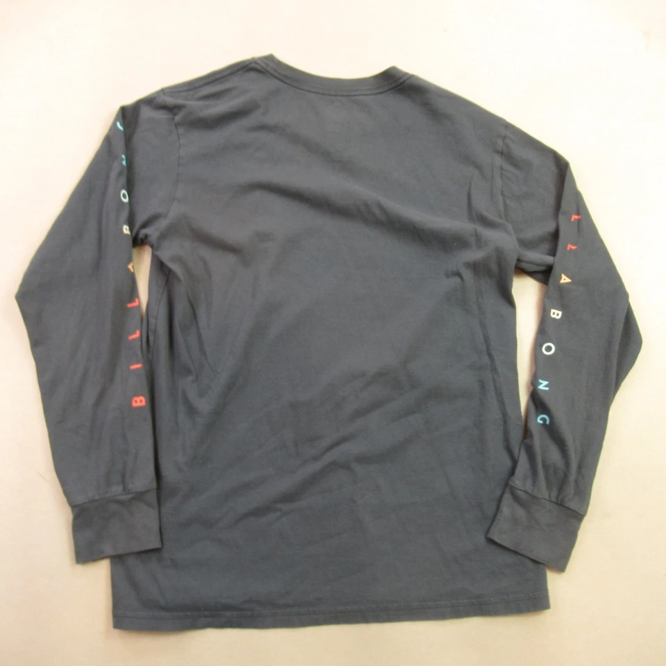 Billabong Shirt Mens Medium Long Sleeve Crew Neck Blue Casual Premium Tee - Image 4 of 4