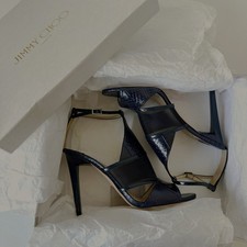 JIMMY CHOO Timbus stunning Snake and Mesh Stiletto Sandal 39 8.5 - 9US