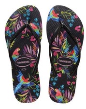 NWT Havaianas Slim Tropical Floral Flip Flops Toddler Girls Size 10