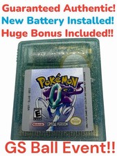 Pokemon: Crystal GBC (Game Boy Color, 2001) *New Battery* Authentic +Bonus!