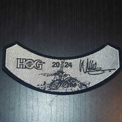 #ad #ad Harley Davidson HOG 2024 Owners Group Patch Badge Willie G Clean Grey NEW $24.95