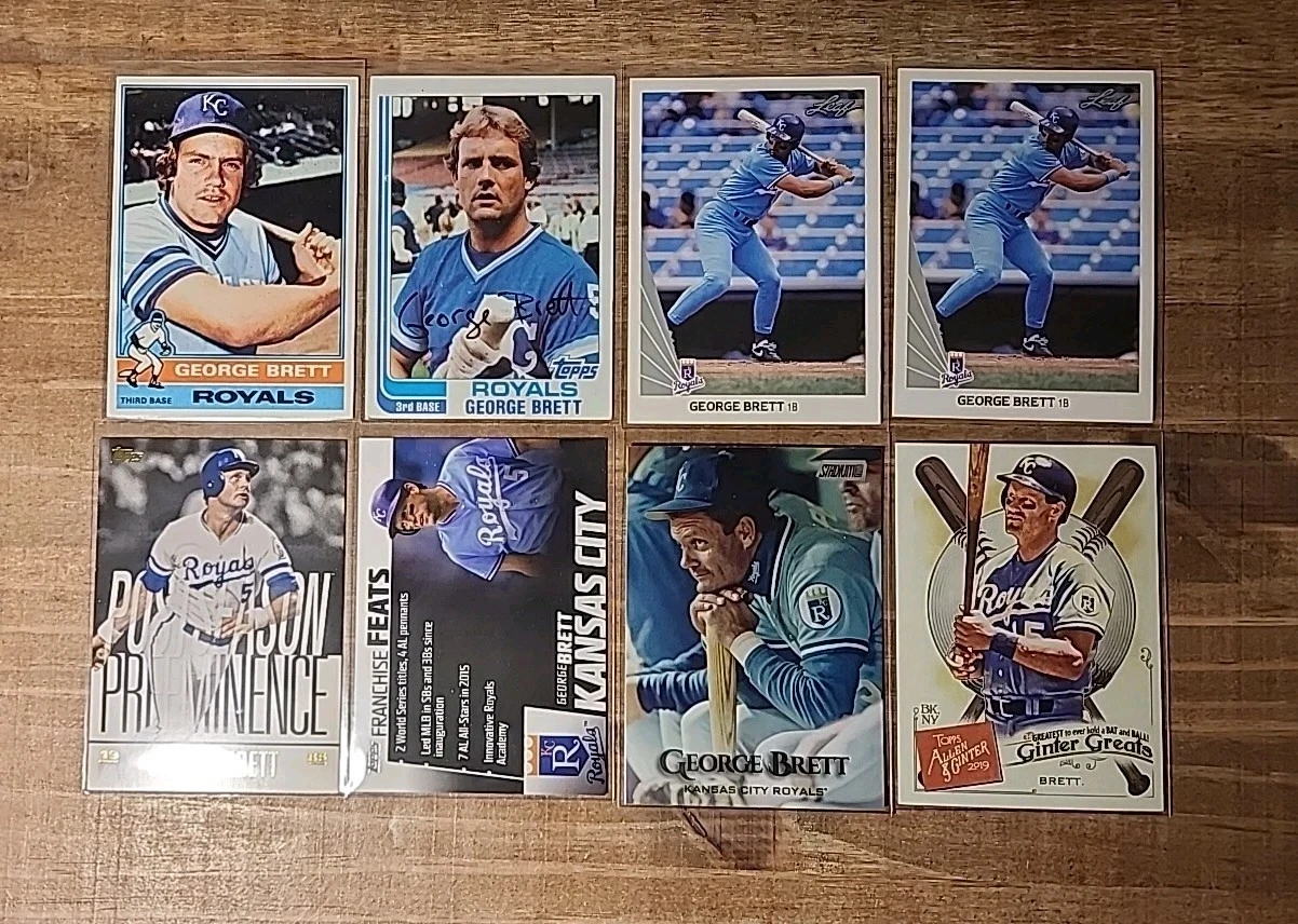 George Brett Lot- 1976 Topps, 8 Cards Total Kansas City Royals