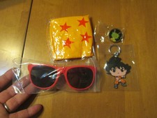 FUNKO Pop Dragon Ball SUNGLASSES + PIN SHENRON + BEACH BALL + KEYCHAIN GOKU LOT