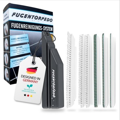 Fugen reinigen Bad Küche Fliesen | All-in-One-Set mit 3 Breiten | Fugentorpedo
