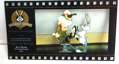 1996 Upper Deck Warner Bros. Ink Celcard ''Rabbit of Seville'' Bugs Bunny & Elmer