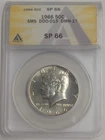 1966 SMS Kennedy Half Dollar Error DDO-015 DMR-17 ANACS SP66 #2284 Very Rare