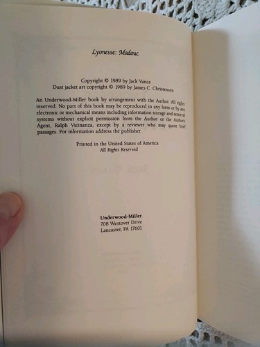 Madouc by Jack Vance Lyonesse trilogy #3 Underwood-Miller Like New hardcover - Picture 12 of 12