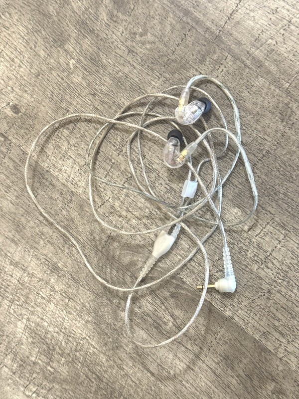 Shure SE215 Clear Wired In-Ear Monitor Earphones w/ 3.5mm Right-Angle Plug