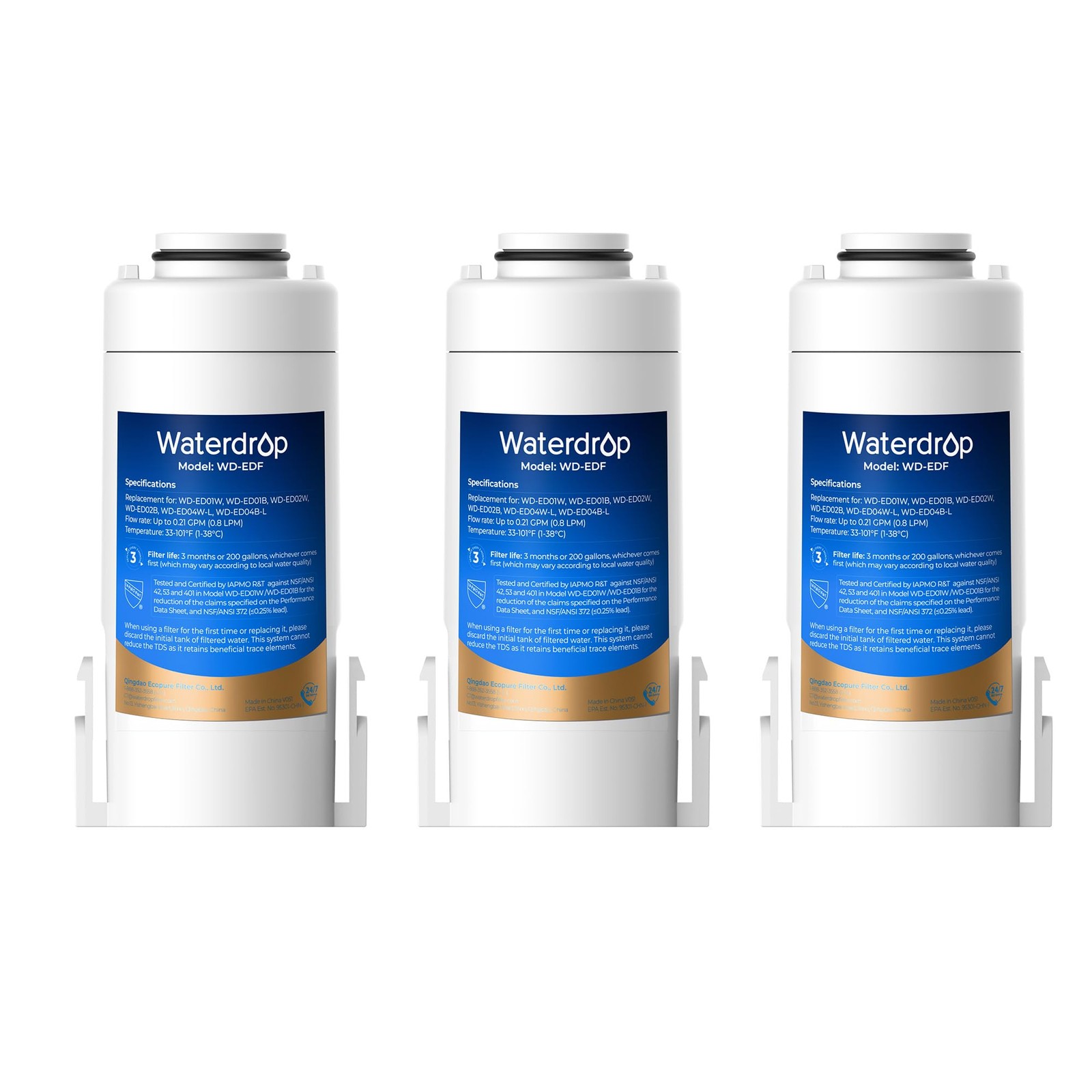Ricambi Filtri Caraffa Waterdrop WD-EDF - Acqua Sicura e Senza BPA