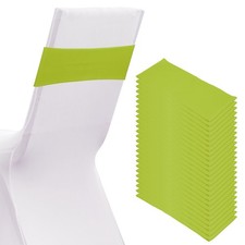 25 Pcs Spandex Chair Sashes Bows with Slider Buckle, Fruit Green