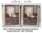 Allen + Roth Cressmar Grommet Top Panel Camel Color 54” x 84” #0792493 (2 PACK)