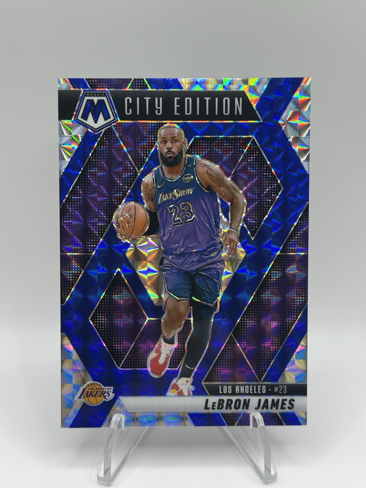 2024-25 Panini Mosaic City Edition - LeBron James #286 Choice Blue Mosaic /45