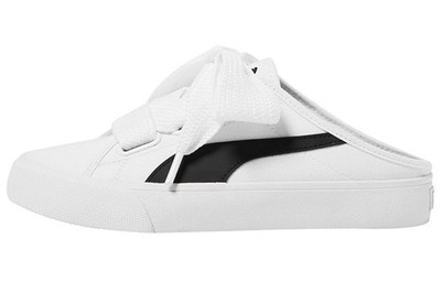 PUMA Bari Mule Ribbon 'White Black' Women's - 382331-03 MT