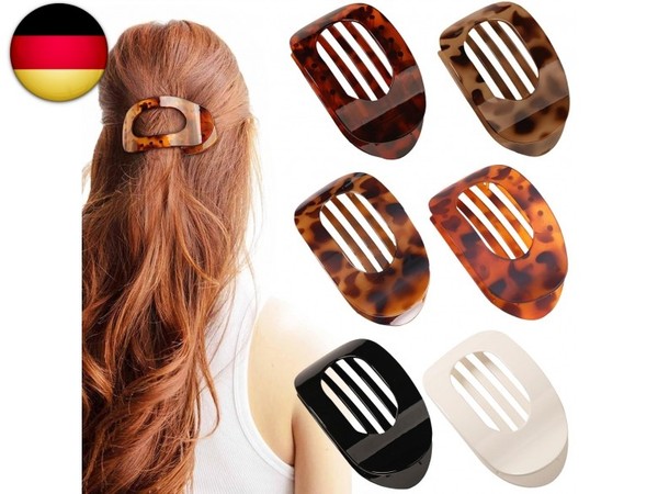 6 StüCk Flache Klaue Haarspangen FüR Damen – Starker Halt | FranzöSische Haar-image