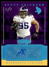 2016 Donruss Signature Series Scott Crichton Auto 1/1 Minnesota Vikings #69