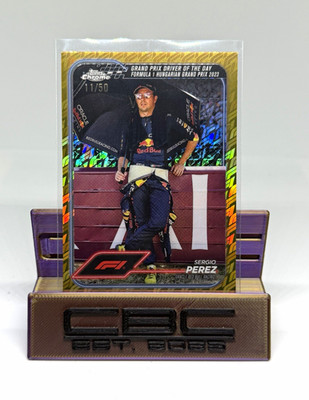2024 Topps Chrome Logofractor F1 Sergio Perez #169 Gold 11/50 Driver Number!