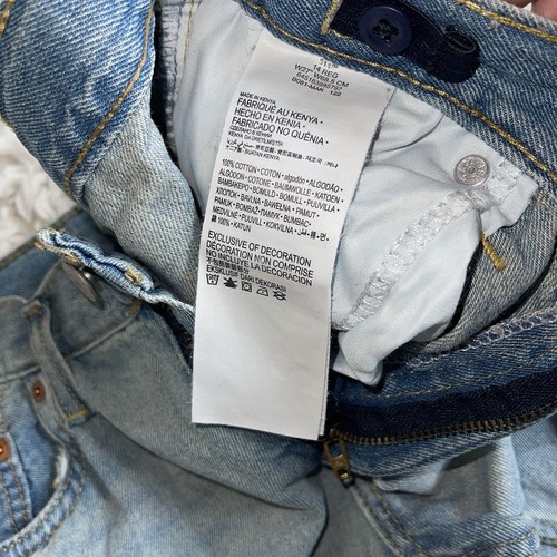 Levis 511 Slim Shorts Boys Size 14R Ripped Blue Cutoff Light Wash Denim 27W Torn - Picture 11 of 11