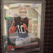 Panini Prizm 2025 Quinshon Judkins Rookie Disco Prizm Auto #313 Browns NFL