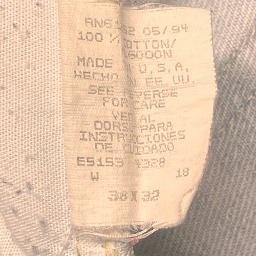 Jeans Arizona vintage uomo 38x32 pantaloni larghi denim invecchiati made USA anni 90 - Foto 9 di 9