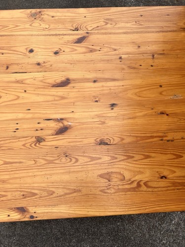 Gorgeous Knotty Pine Solid Wood Dining Table Distressed with Legs 7 ft x 3.5 ft - Picture 11 of 21