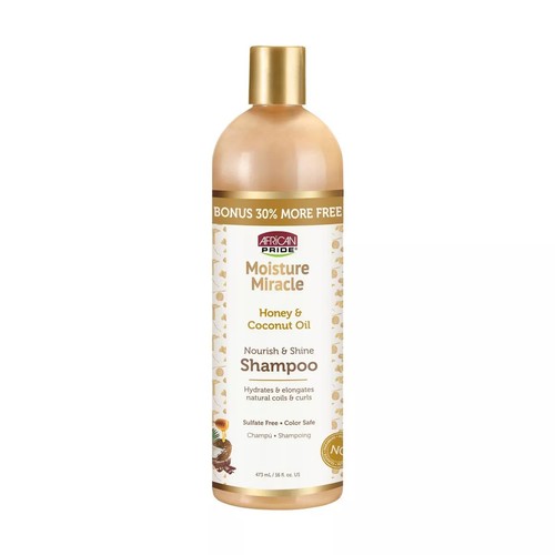 African Pride Moisture Miracle miele e olio di cocco shampoo nutriente e lucido - Foto 1 di 1