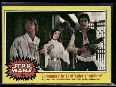 1977 Topps Star Wars Series 3 Yellow Darth Vader Lord Vader s soldiers #167 EX