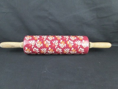 The Pioneer Woman RETIRED Ceramic Rolling Pin ''Fall Flowers''  Autumn Harvest