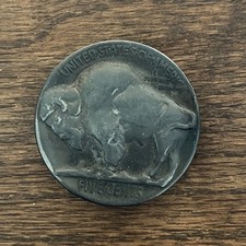Small Vintage Belt Buckle Buffalo Nickel Indian Head Nickel American West