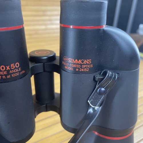 ☑️ SIMMONS Binoculars Model 24152 FULLY COATED OPTICS 10x50 WIDE ANGLE WITH CASE - Picture 5 of 21