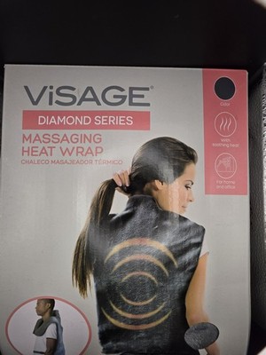 ViSAGE Diamond Series Massaging Heat Wrap Black Electric Neck Shoulder Back