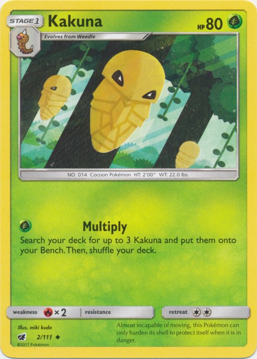 Kakuna - 2/111 - Uncommon - Near Mint - Crimson Invasion