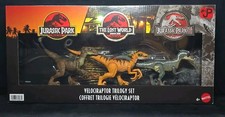 2025 Jurassic World Velociraptor Trilogy Set Jurassic Park I II III NEW